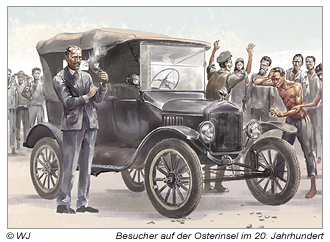 Europäer ab 1900 - Illustrationen über die Osterinsel